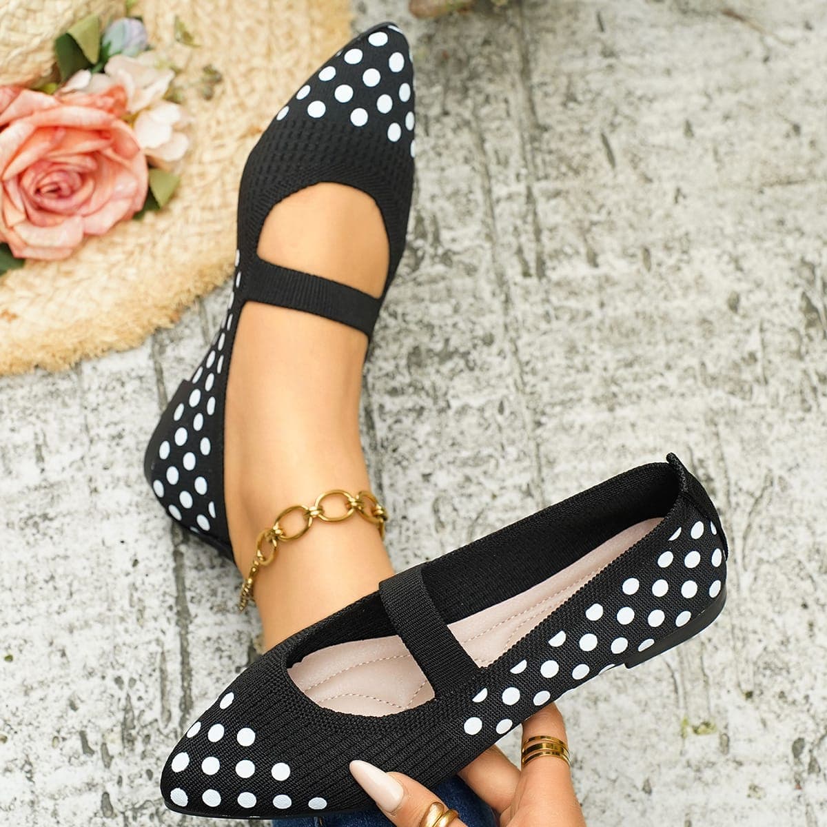 Polka Dot Mary Jane Flats